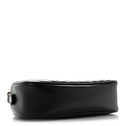 Calfskin Matelasse Small GG Marmont Chain Shoulder Bag Black