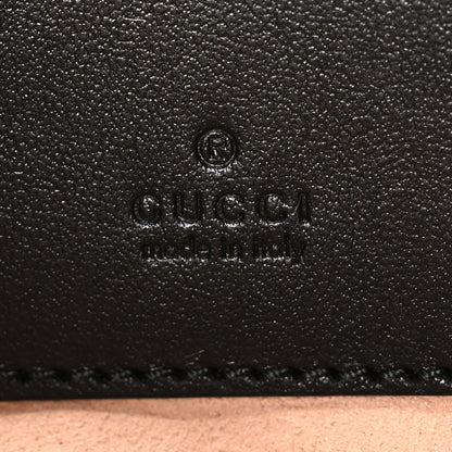 Calfskin Matelasse Mini GG Marmont Chain Crossbody Bag Black