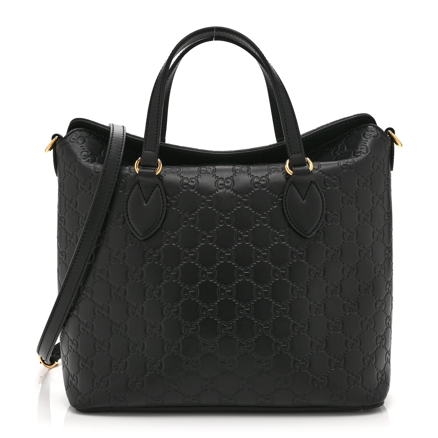 Guccissima Linea A Foldover Tote Black