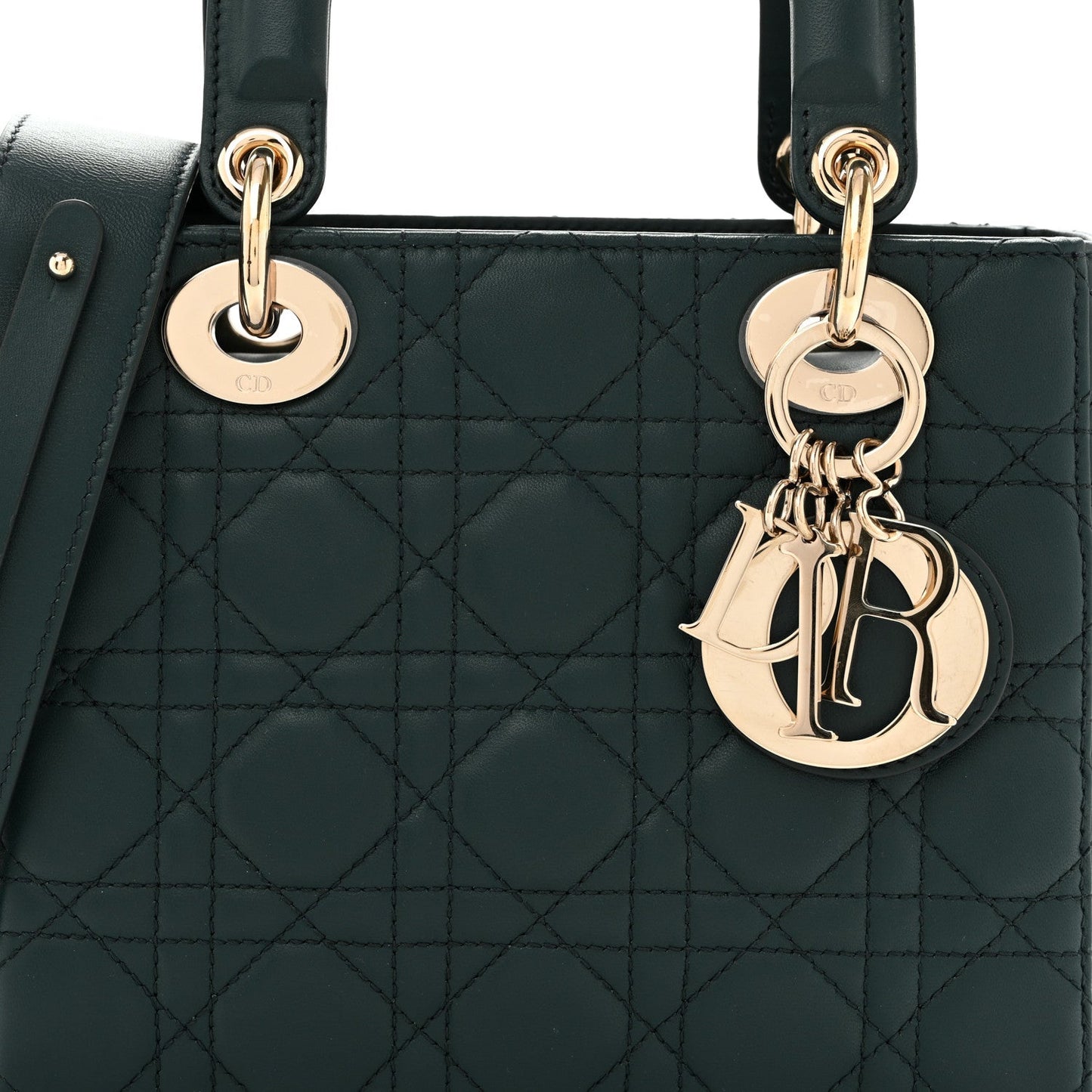 Lambskin Cannage Small My ABCDior Lady Dior Dark Green