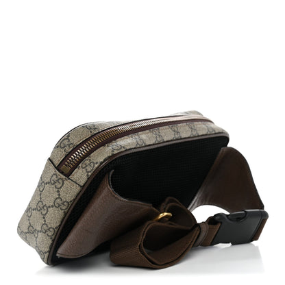 Soft GG Supreme Monogram Medium Ophidia Belt Bag Dark Brown