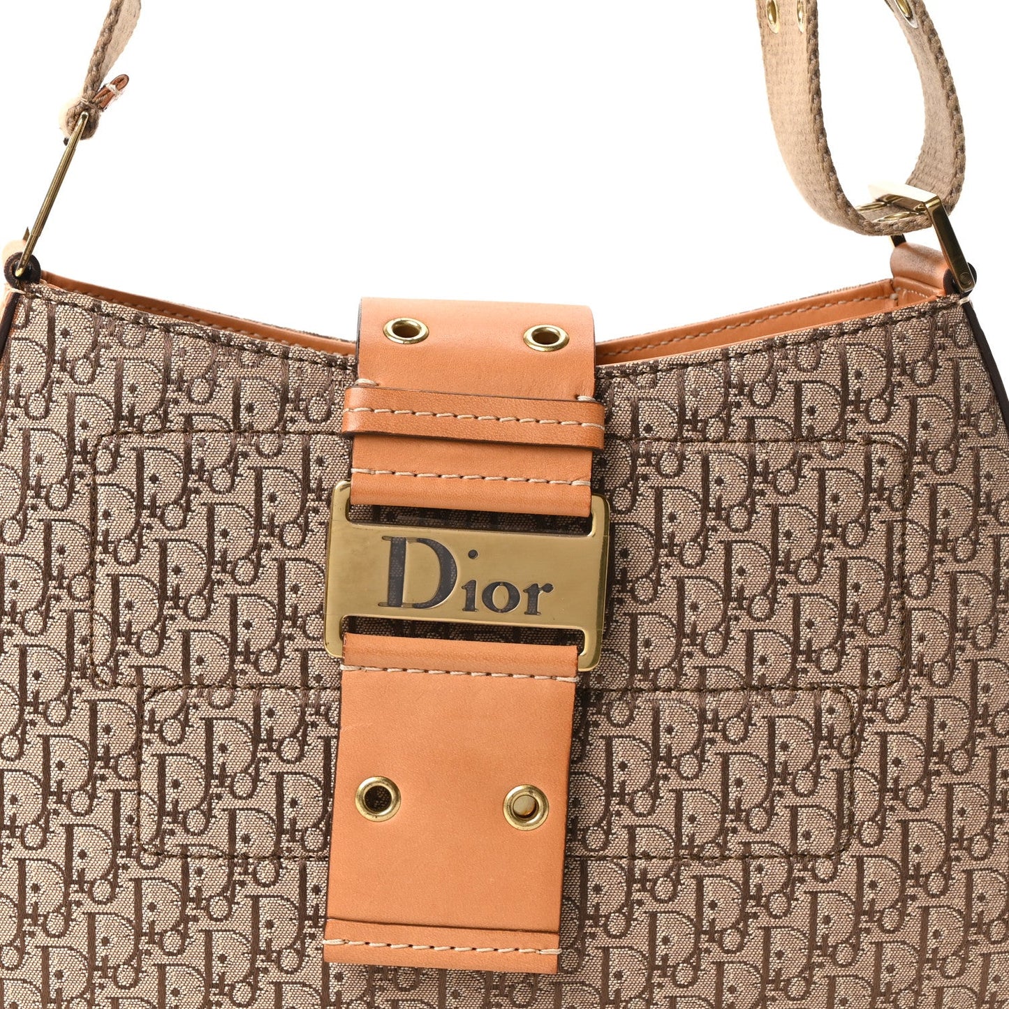 Calfskin Monogram Street Chic Medium Columbus Ave Beige