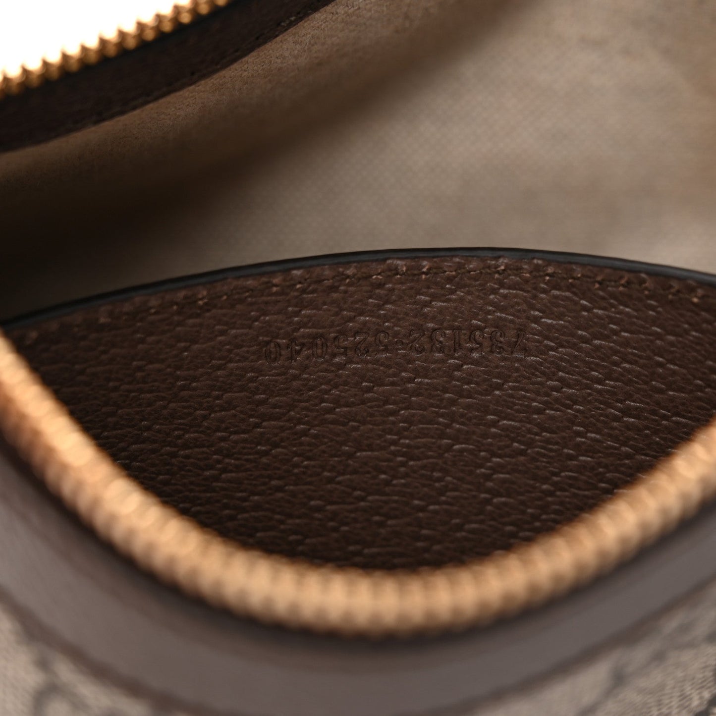 GG Supreme Monogram Textured Dollar Calfskin Web Small Ophidia GG Handbag Beige Ebony New Acero