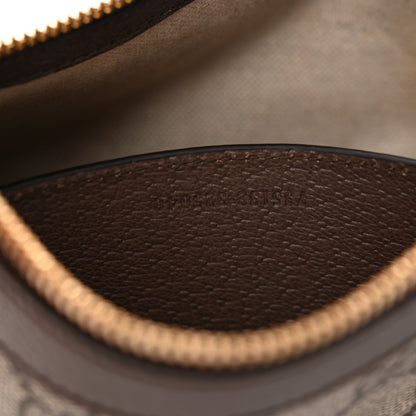 GG Supreme Monogram Textured Dollar Calfskin Web Small Ophidia GG Handbag Beige Ebony New Acero