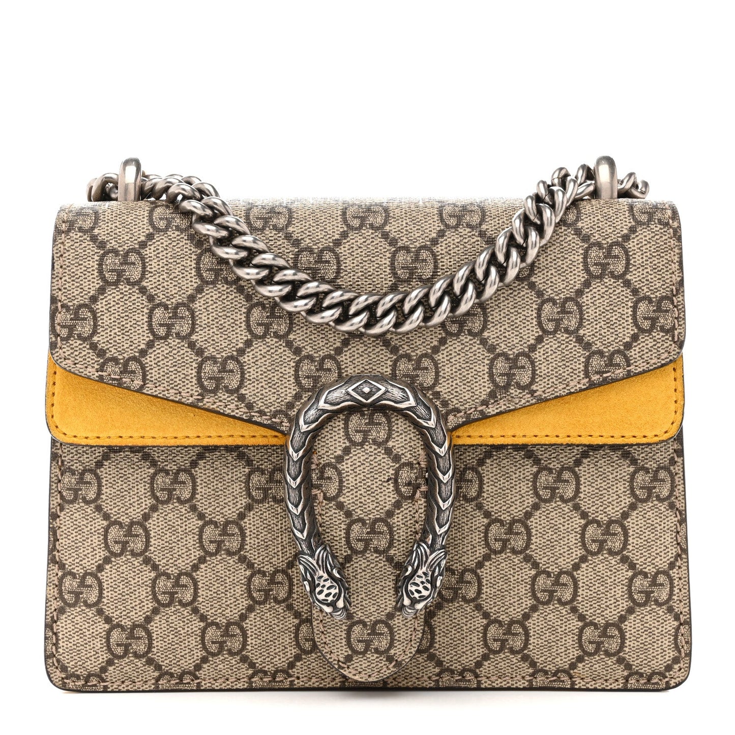 GG Supreme Monogram Mini Dionysus Shoulder Bag Yellow