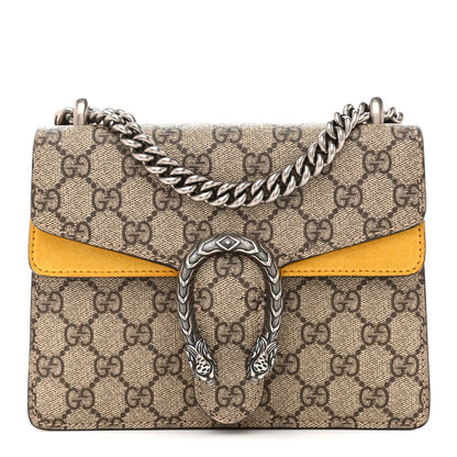 GG Supreme Monogram Mini Dionysus Shoulder Bag Yellow