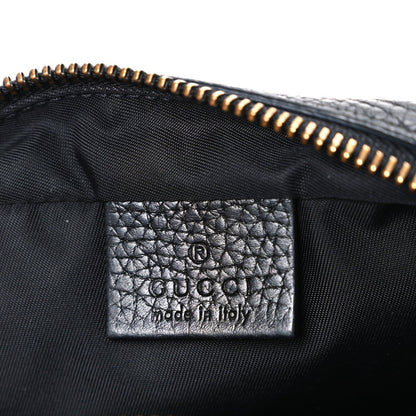 Pebbled Calfskin Small Soho Disco Bag Black