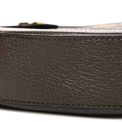 GG Supreme Monogram Web Mini Ophidia Round Shoulder Bag Brown