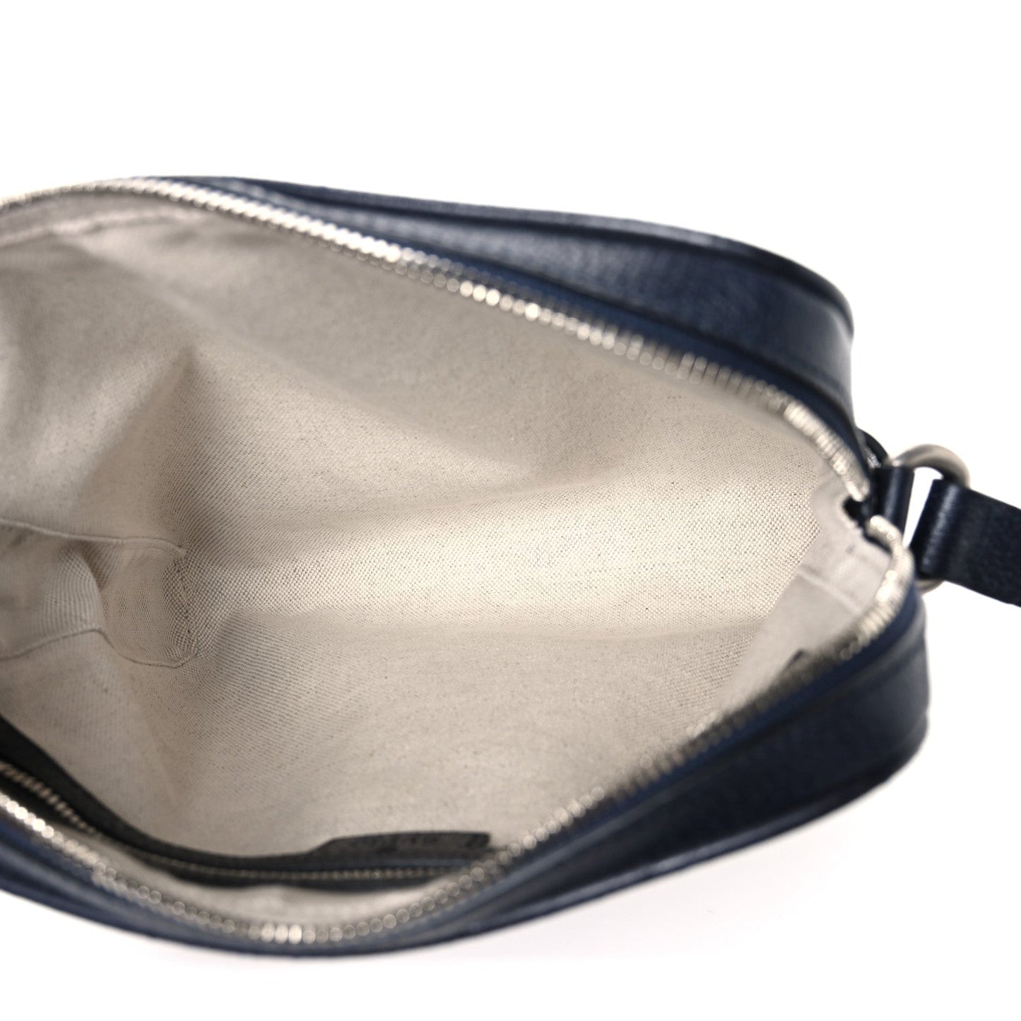 GG Supreme Monogram Textured Dollar Calfskin Web Small Ophidia Messenger Bag Beige Blue