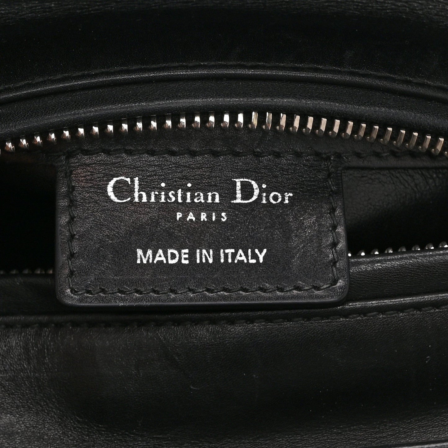 Smooth Calfskin Embroidered Beaded Floral Medium Lady Dior Black
