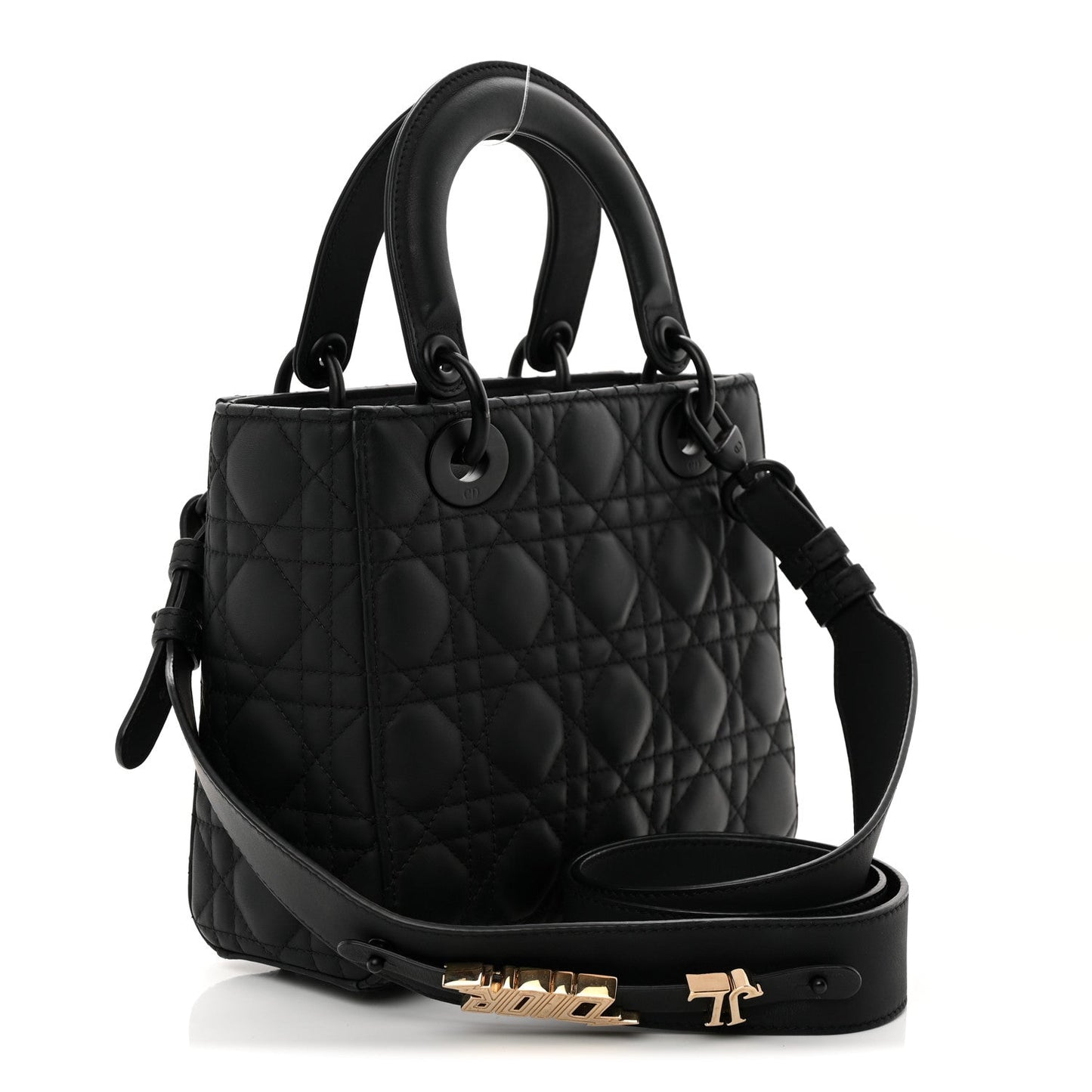 Ultra Matte Calfskin Cannage Small My ABCDior Lady Dior Black
