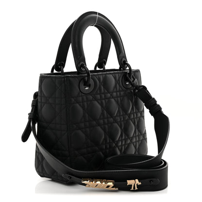 Ultra Matte Calfskin Cannage Small My ABCDior Lady Dior Black