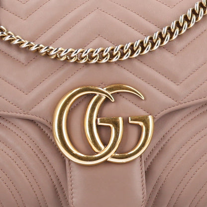 Calfskin Matelasse Medium GG Marmont Shoulder Bag Porcelain Rose