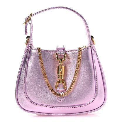 Laminated Nappa Nano Jackie 1961 Hobo Metallic Pink