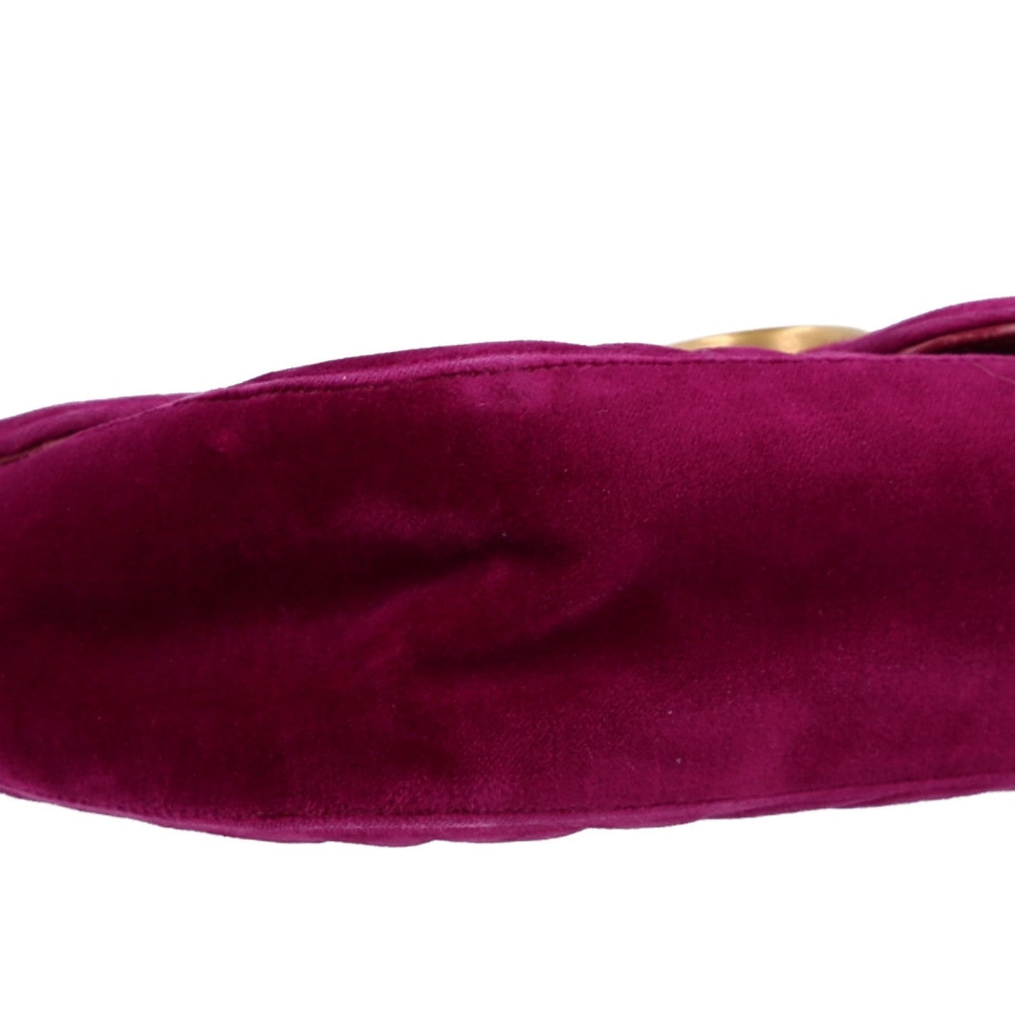 Velvet Matelasse Medium GG Marmont Shoulder Bag Fuchsia Violet Cyclamen