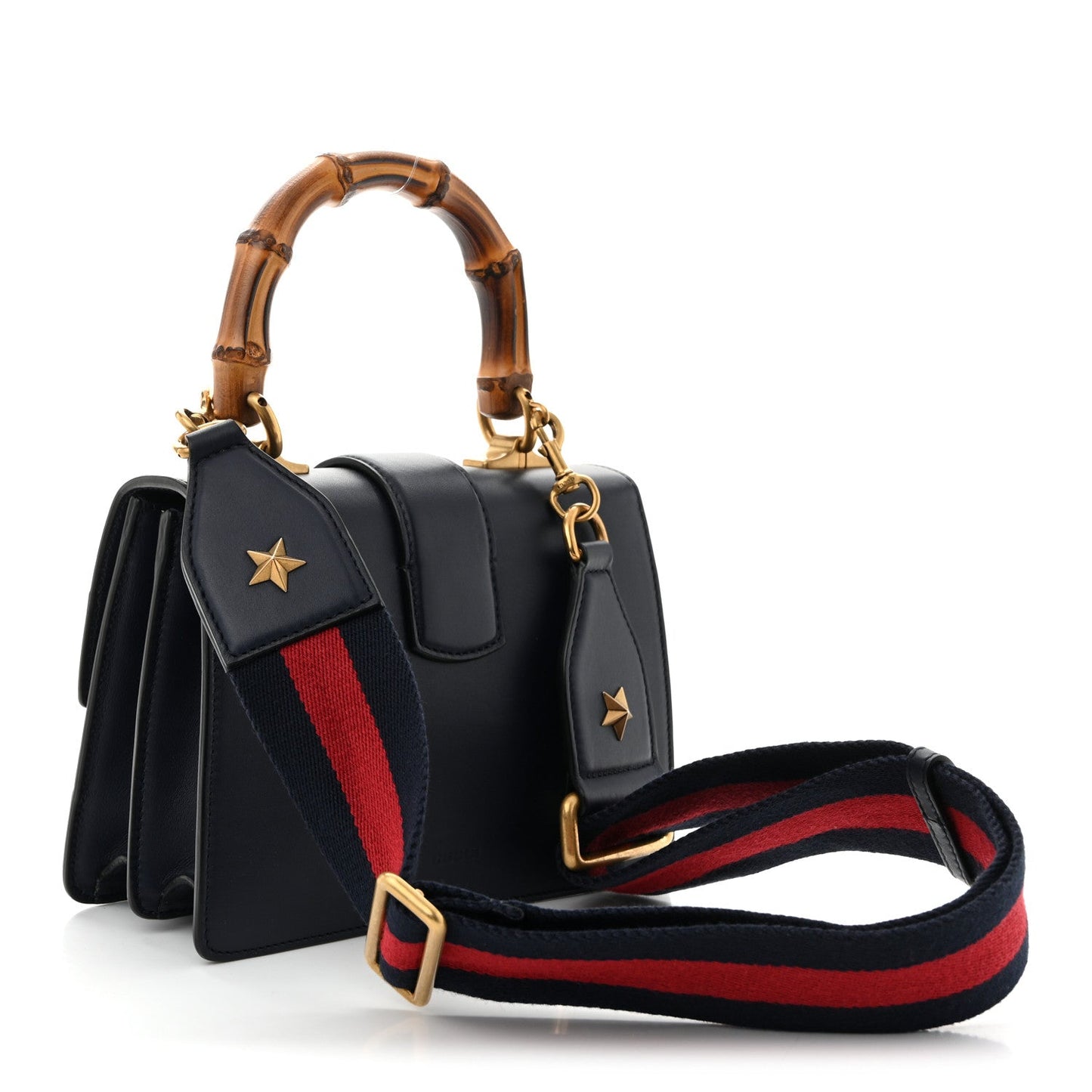 Calfskin Bamboo Web Mini Dionysus Top Handle Bag Blue Emerald Hibiscus Red