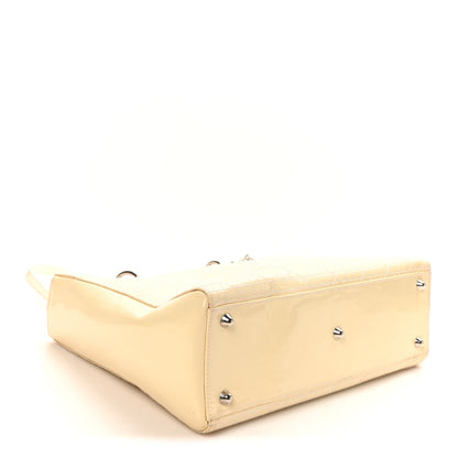 Patent Cannage Large Lady Dior White