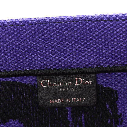 Canvas Embroidered Large Miss Dior Graffiti Book Tote Fuchsia Purple