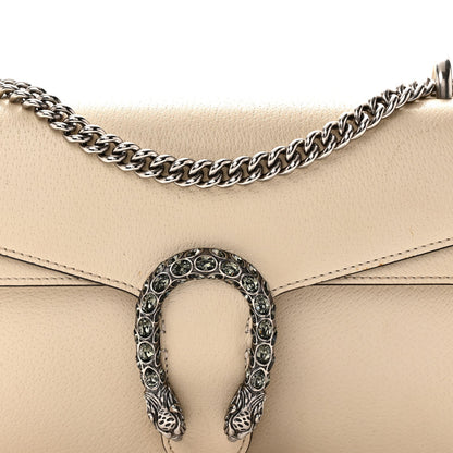 Textured Calfskin Crystal Small Dionysus Shoulder Bag Mystic White