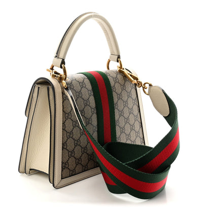 GG Supreme Monogram Small Queen Margaret Top Handle Bag White
