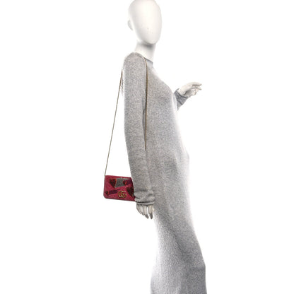 Velvet Matelasse Crystal Sequin Heart Embroidered GG Marmont Mini Bag Light Raspberry Rose