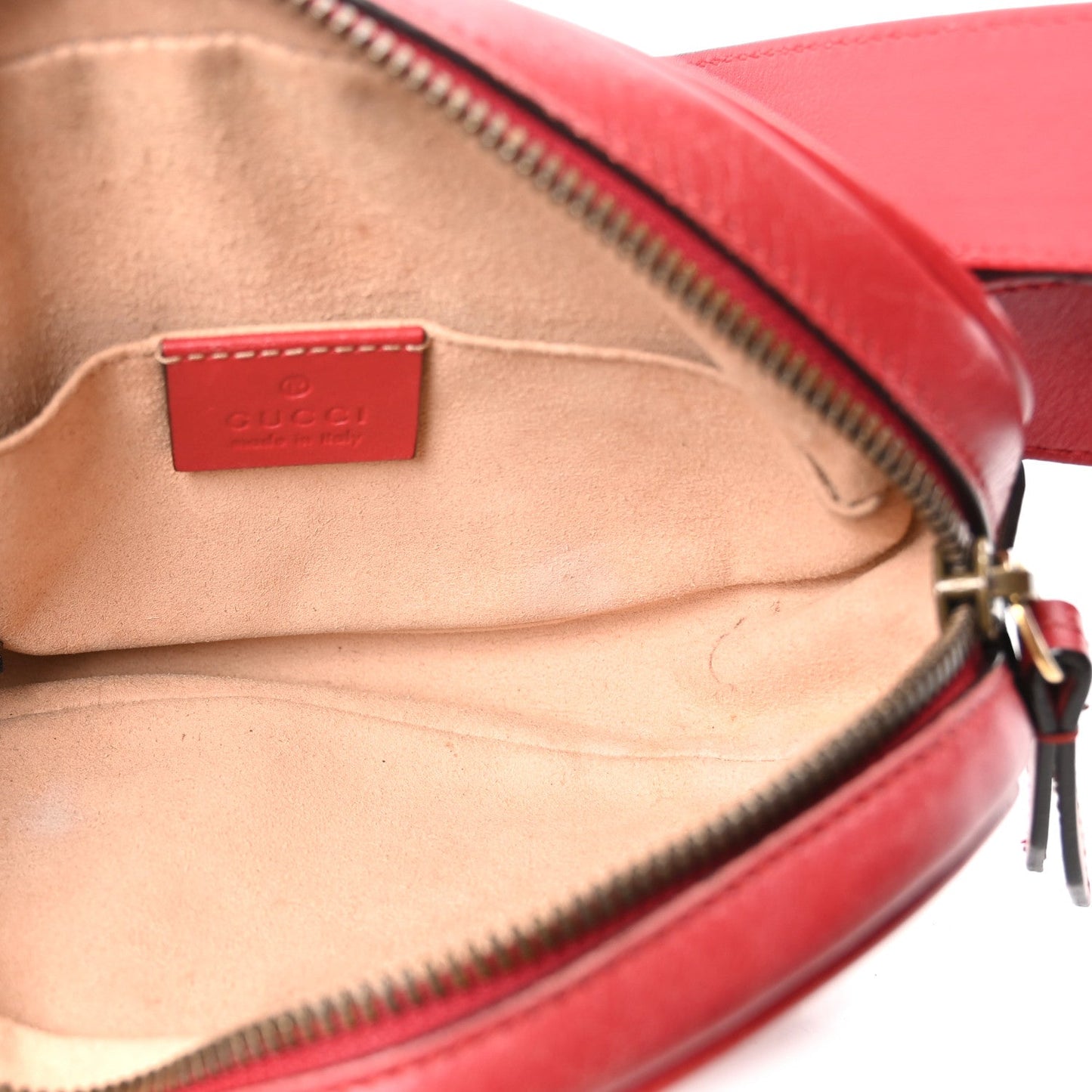 Calfskin Matelasse GG Marmont Belt Bag 85 34 Hibiscus Red