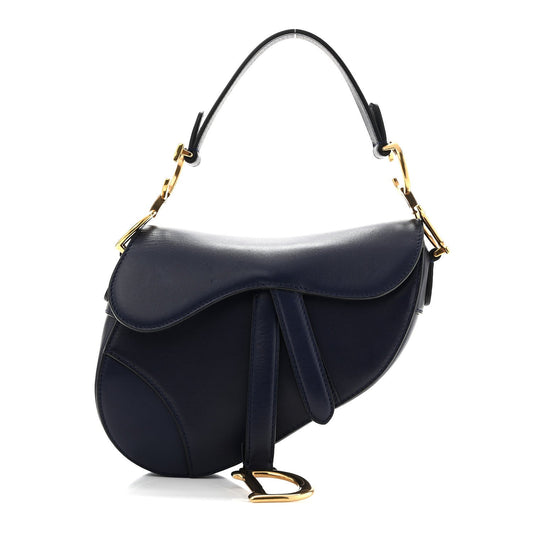 Calfskin Mini Saddle Bag Blue