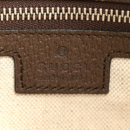 GG Supreme Monogram Textured Calfskin Web Large Attache Shoulder Bag Beige Ebony New Acero