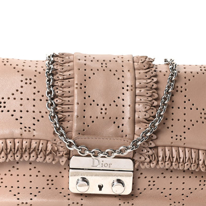 Lambskin Cannage Ruffle New Lock Flap Beige