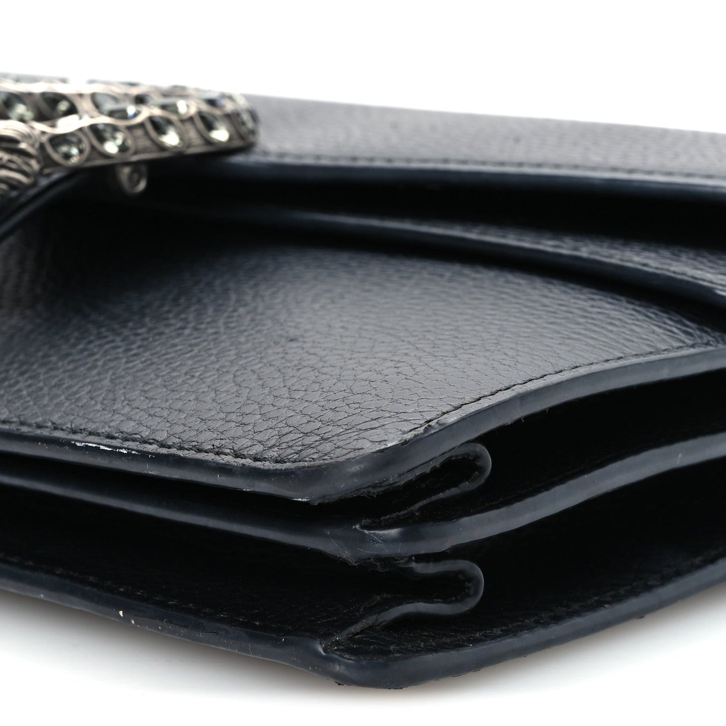 Pebbled Calfskin Small Dionysus Shoulder Bag Black