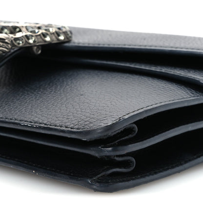 Pebbled Calfskin Small Dionysus Shoulder Bag Black