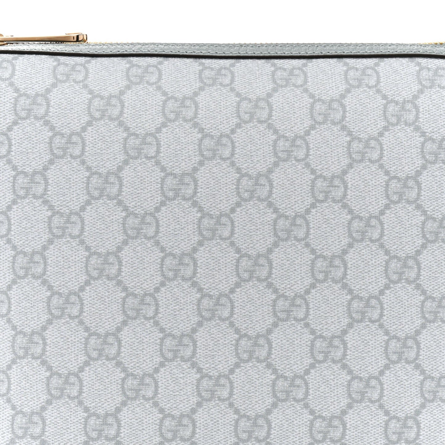 GG Supreme Monogram Textured Calfskin Web Super Mini Ophidia Shoulder Bag Light Blue