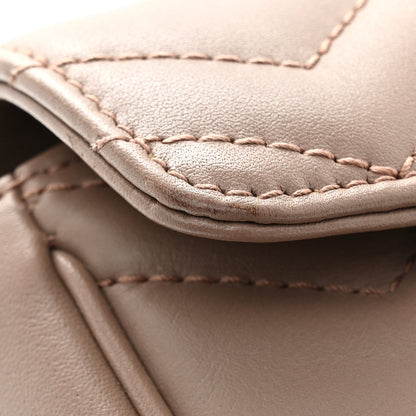 Calfskin Matelasse Super Mini GG Marmont Shoulder Bag Porcelain Rose