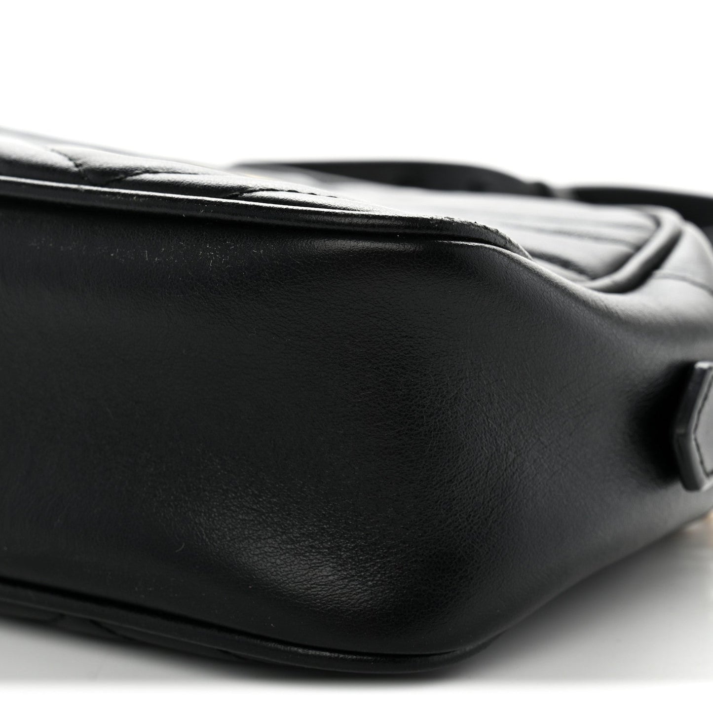 Calfskin Matelasse Small GG Marmont Chain Shoulder Bag Black