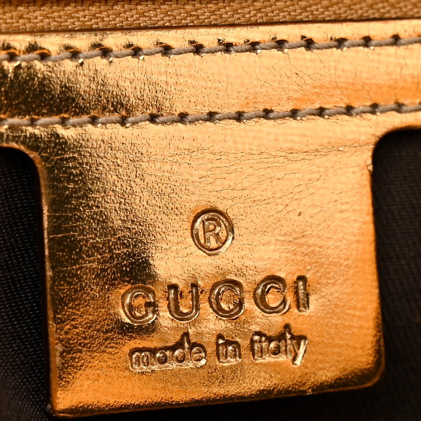 Metallic Guccissima Large Punch Tote Bronze