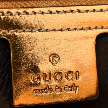 Metallic Guccissima Large Punch Tote Bronze
