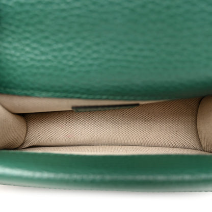 Dollar Calfskin Crystal Mini Dionysus Top Handle Bag Emerald