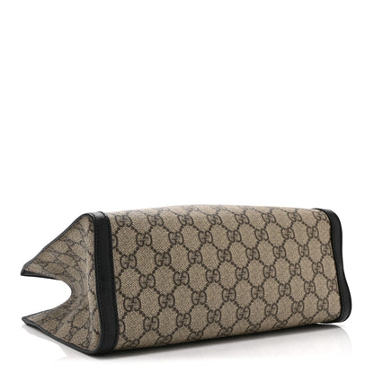 GG Supreme Monogram Small Padlock Tote Black