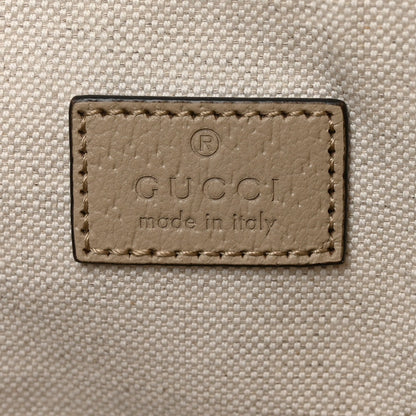 GG Supreme Monogram Textured Dollar Calfskin Small Ophidia Shoulder Tote Bag Beige Mystic White Oatmeal