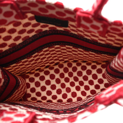 Canvas DiorAmour Dots Vertical Book Tote Red