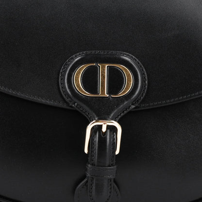 Box Calfskin Medium Bobby Flap Black