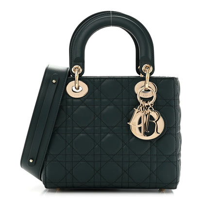Lambskin Cannage Small My ABCDior Lady Dior Dark Green