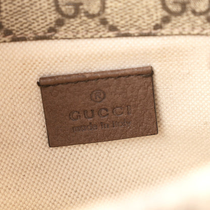 GG Supreme Monogram Web Small Neo Vintage Double Flap Messenger Bag Beige New Acero