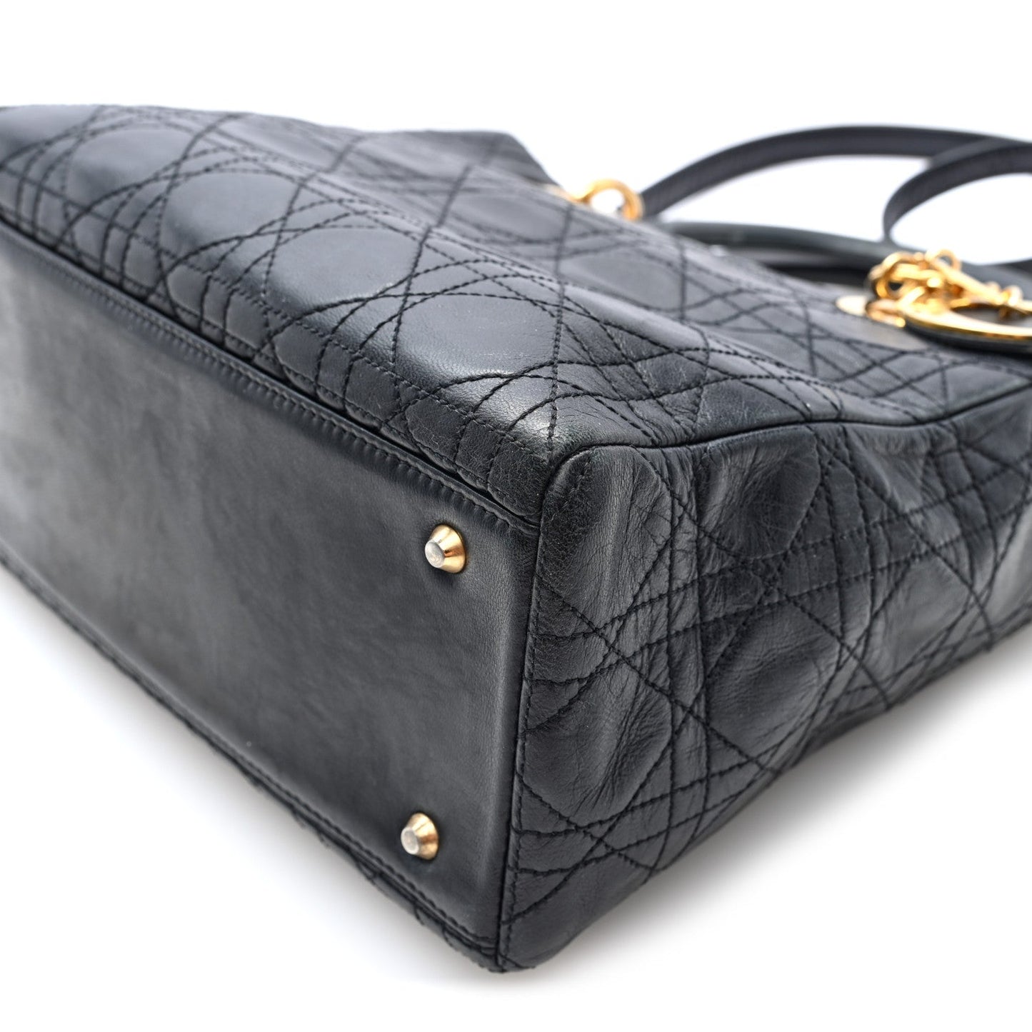 Lambskin Cannage Medium Lady Dior Black