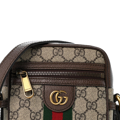 GG Supreme Monogram Web Mini Ophidia Messenger Brown