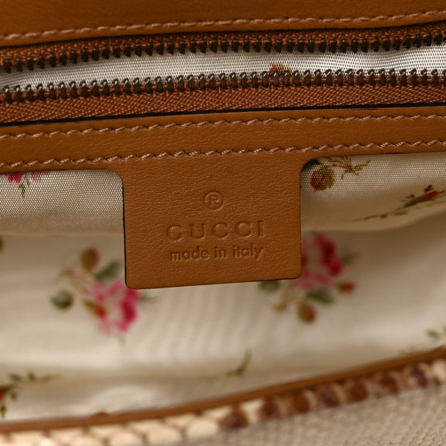 Raffia Elaphe Matelasse Small GG Marmont Shoulder Bag Natural Cream Brown