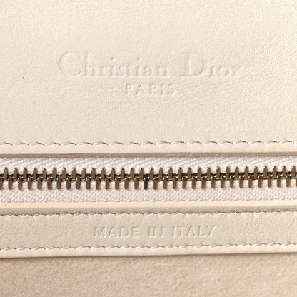 Ultra Matte Calfskin Small Diorama Flap Bag White