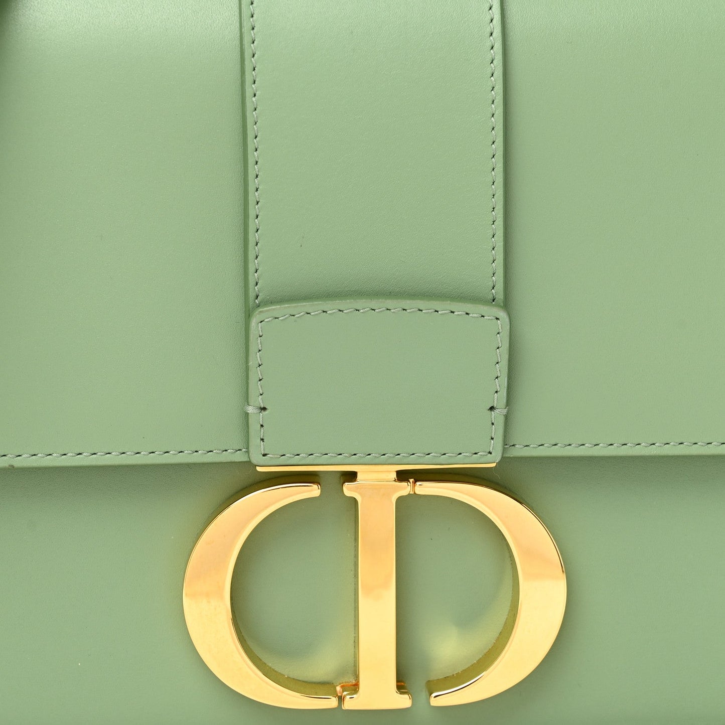 Smooth Calfskin 30 Montaigne Flap Bag Mint Green