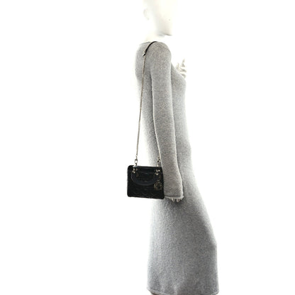 Lambskin Cannage Mini Lady Dior Black