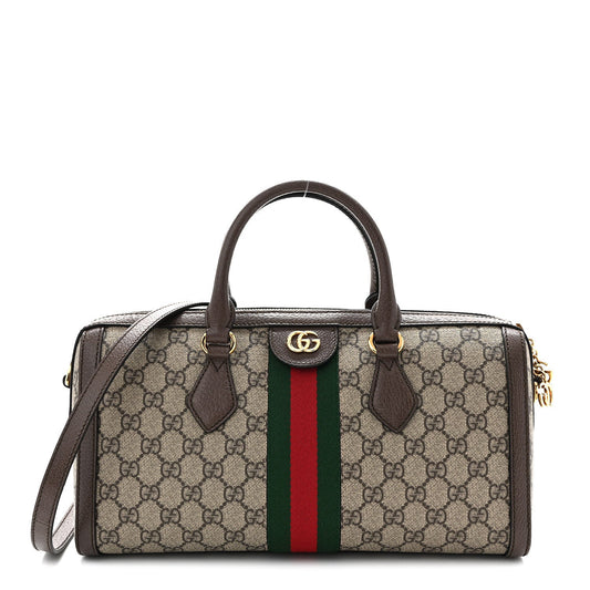 GG Supreme Monogram Web Medium Ophidia Boston Brown